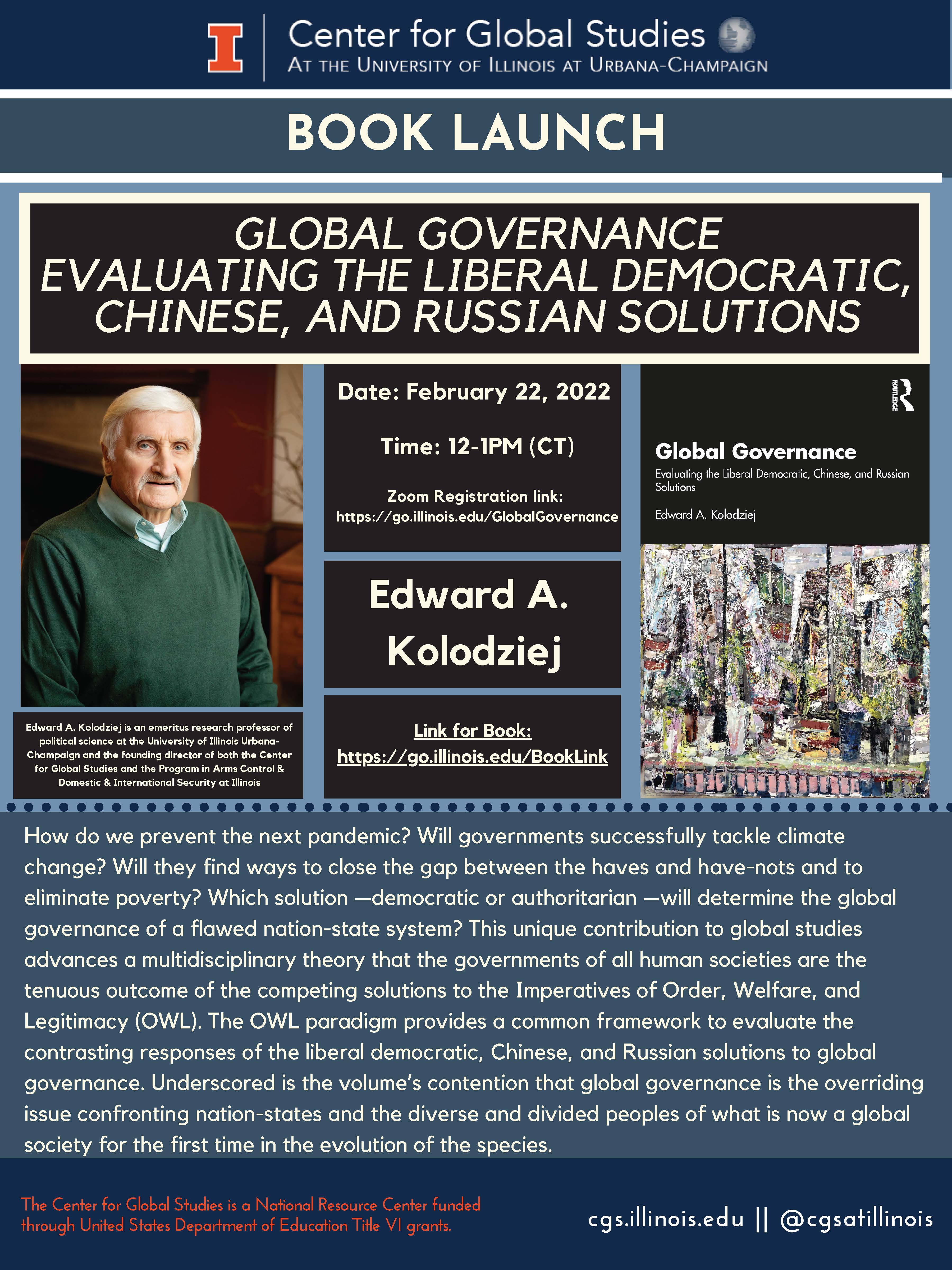 Book Launch: Global Governance: Evaluating the Liberal Democratic ...