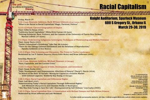 Flyer for the Racial Capitalism Symposium
