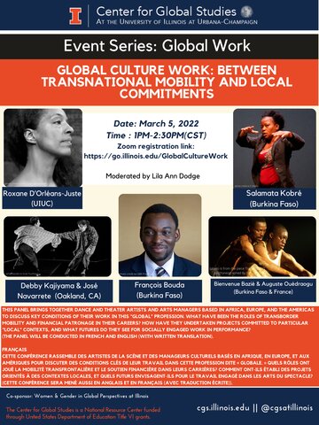 Flyer for the Global Culture Work event on March 5, 2022.