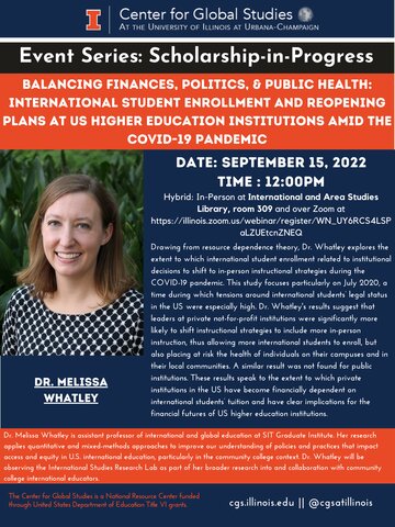 Poster for Melissa Whatley Talk