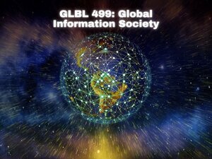 abstract redering of globe with communication points