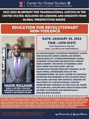 This is a flyer for a talk by Hakim Williams