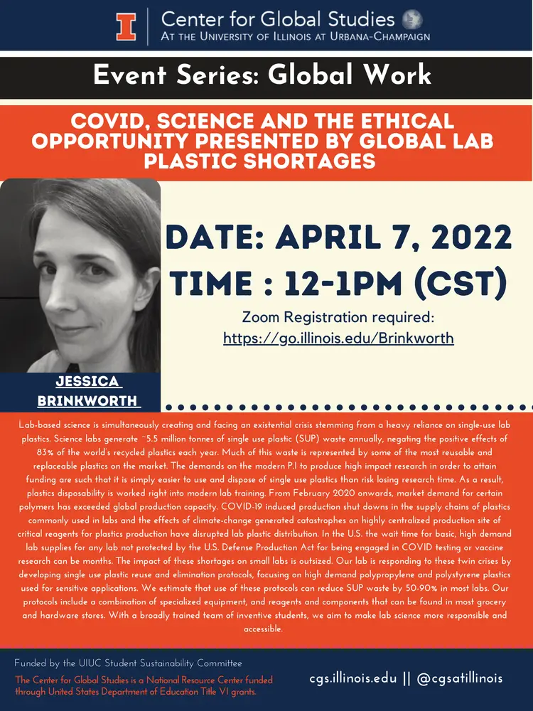 Flyer for Jessica Brinkworth's Event