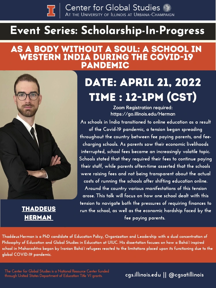 Flyer fo Thaddeus Herman's talk.